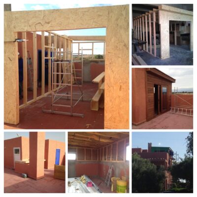 Appartement réalisé sur la terrasse du toit